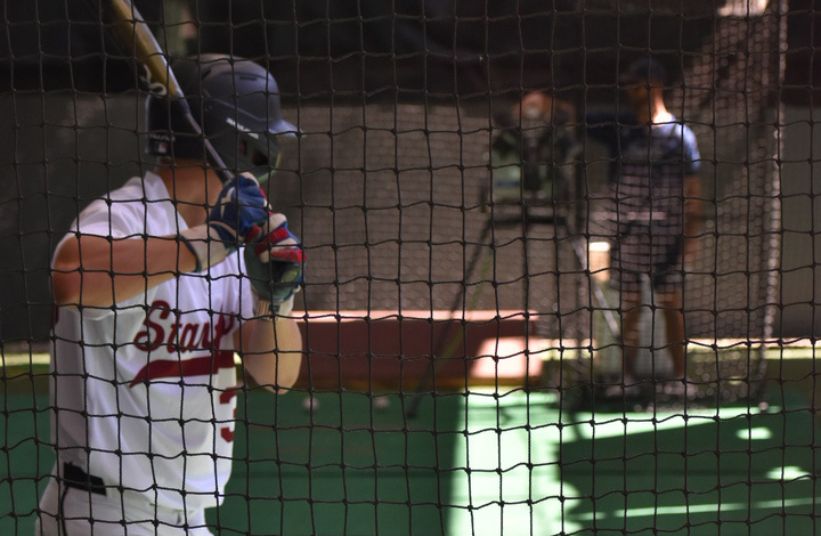 Hitting practice at Stanford Baseball Camps